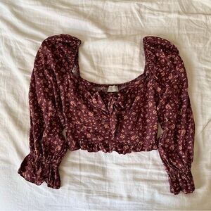 Floral Burgundy Top